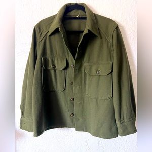 Vintage Wool Military Shacket Size M